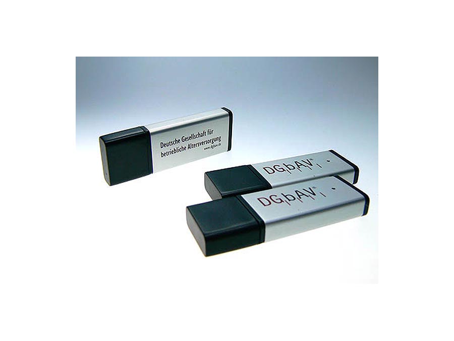 Deutsce Gsellschaft für betriebliche Altersvorsorge Metall USB-Stick mit Logo