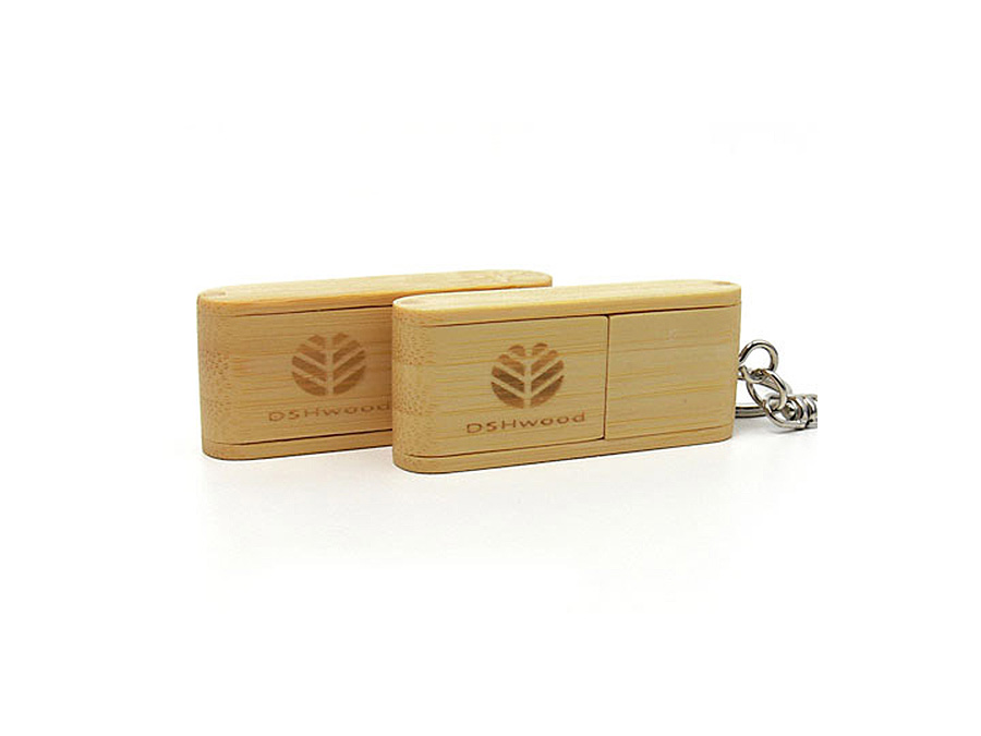 Holz-09 USB-Stick braun mit Gravurgraviert