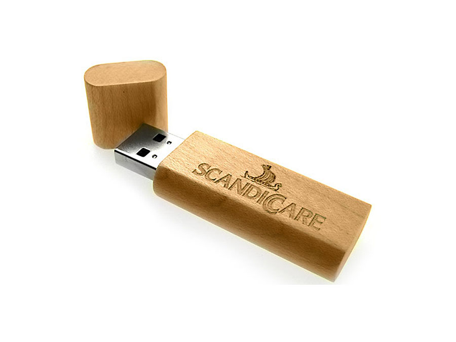 Holz-USB-Stick hochwertiges Werbegeschenk graviert