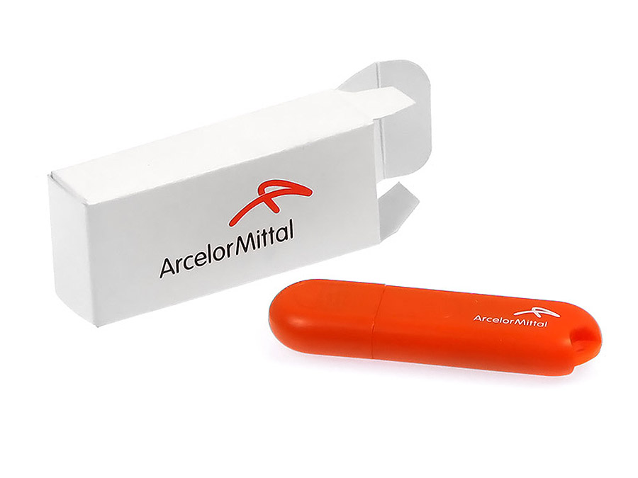 Arcelor Mittal günstiger Kunststoff USB-Stick mit Logo bedruckt