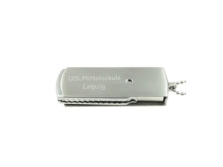 Metall USB Stick mit Aufschrift graviert