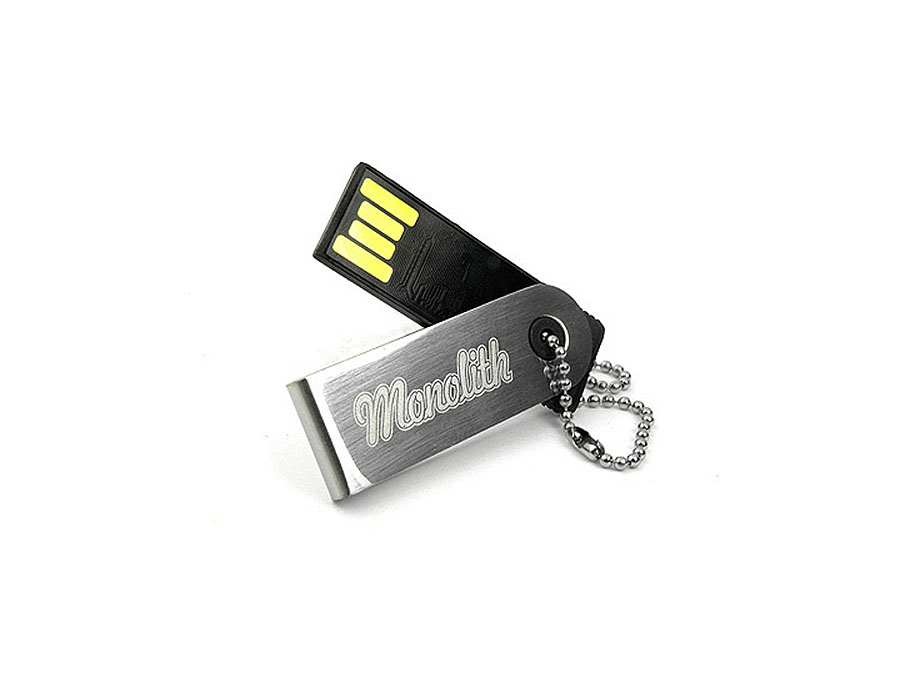 Monolith Mini Nano USB-Stick aus Metall und Logo