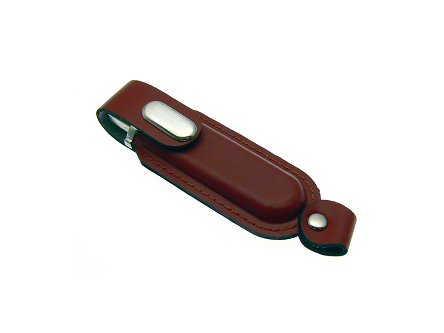 LEDER USB-Stick mit Branding Lederprägung