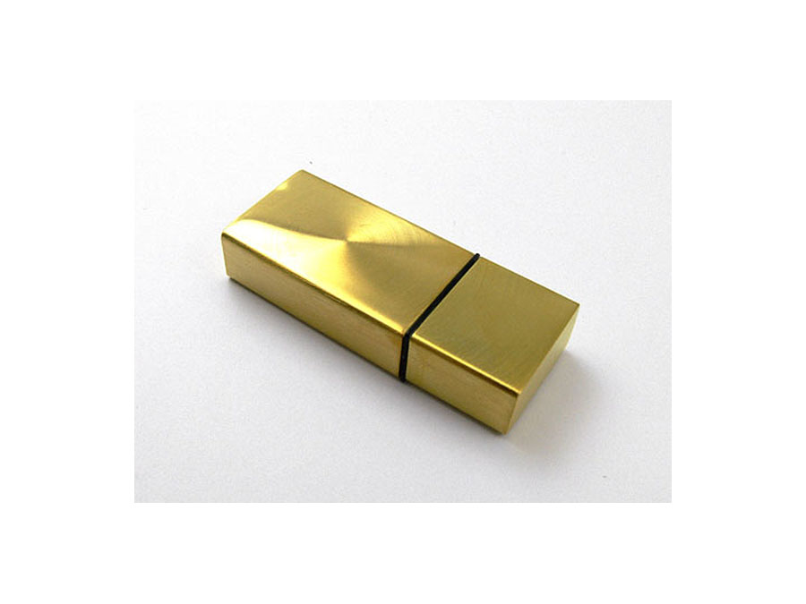 Gold USB Stick mit Logo bedruckt als Werbegeschenk