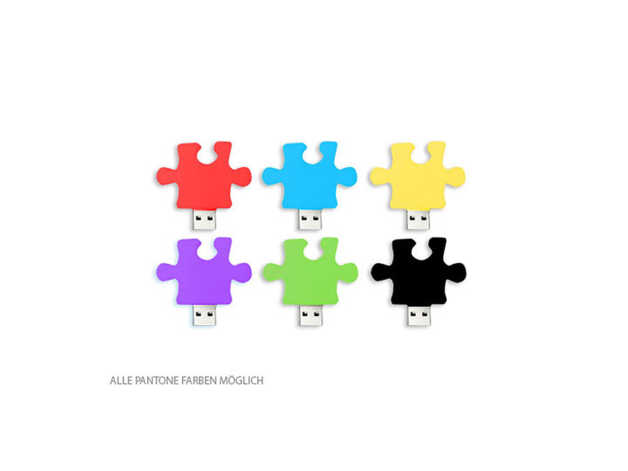 Individualisierbarer USB-Stick Panonefarben Puzzleteil Puzzle