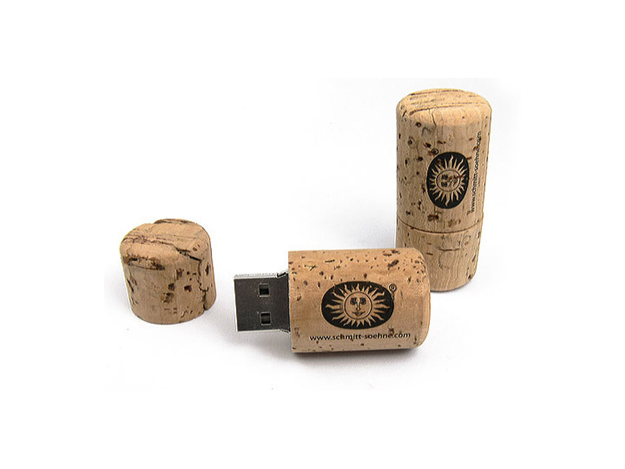 Öko USB-Stick aus Kork mit Logodruck