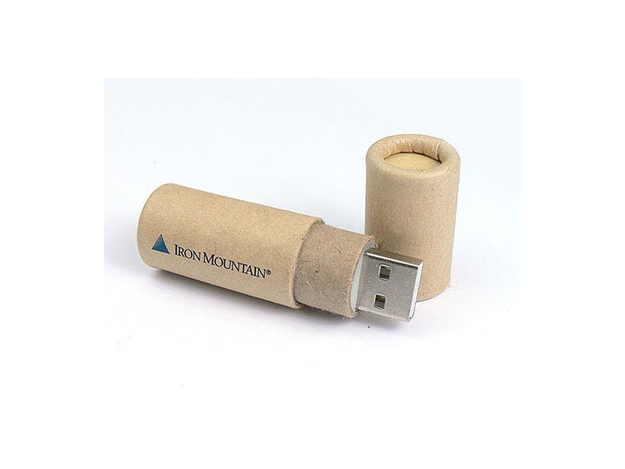 USB-Stick aus Karton mit Logo