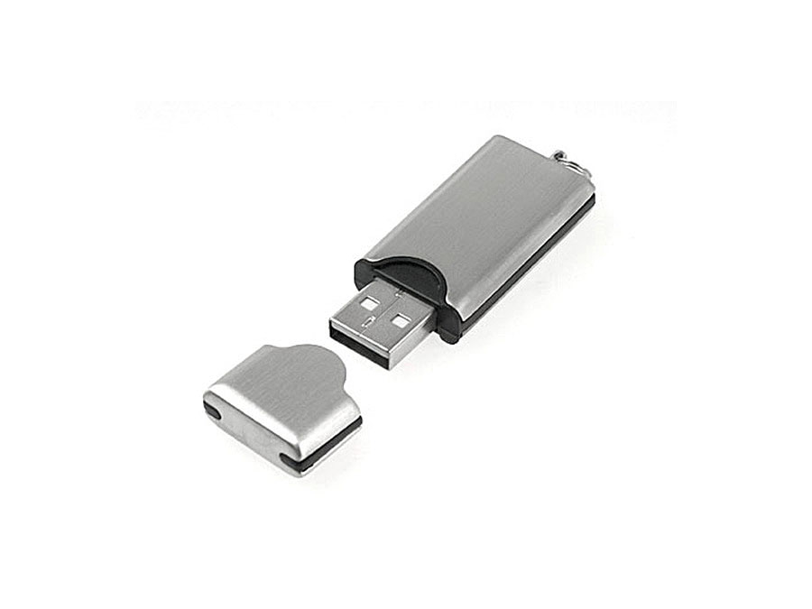 USB-Stick aus Metall mit Gravur als Werbeartikel