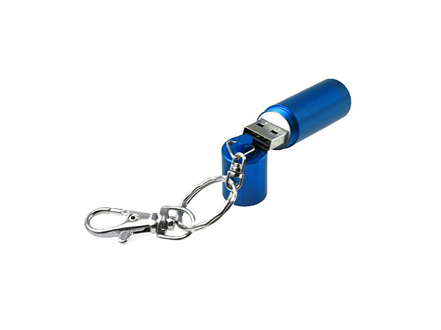 Metall USB-Stick Lipstick mit Schlüsselring und Karabiner Logodruck oder Gravur