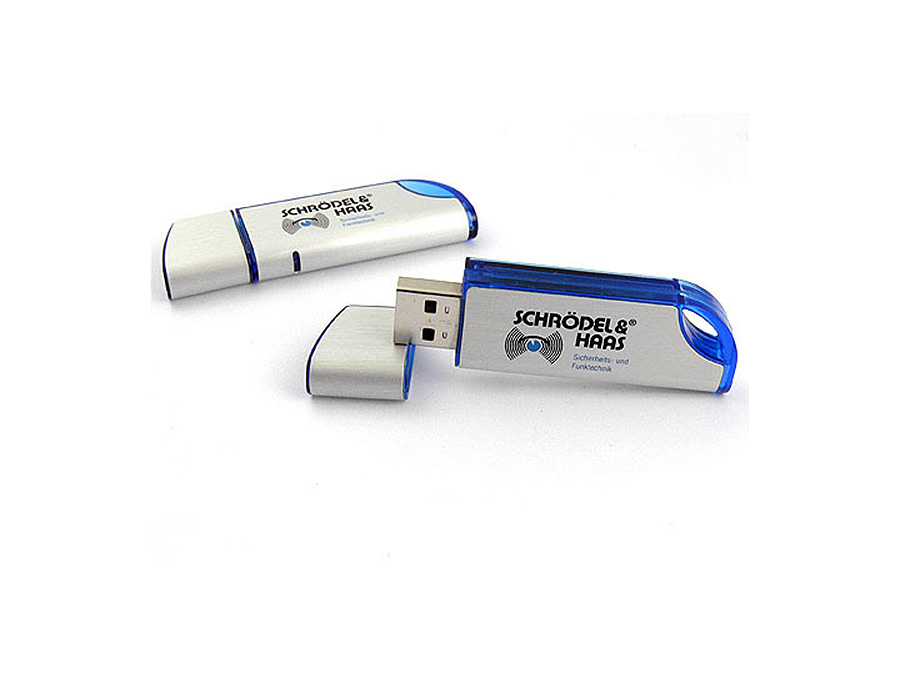 Aluminium matt USB-Stick mit logo zweifarbiger aufdruck