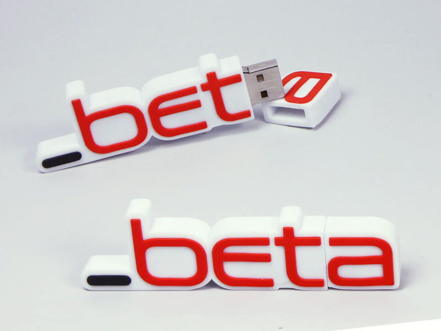 beta Logo USB-Stick in Wunschform des Logos