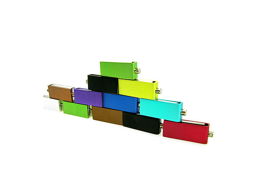 Bunte Mini USB-Sticks in vielen Fraben für Logo Druck und Gravur