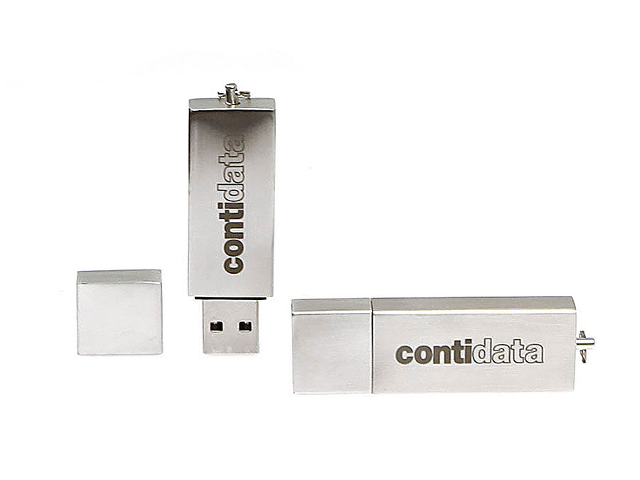 Metall USB-Stick mit zweifarbigem Druck des Logos