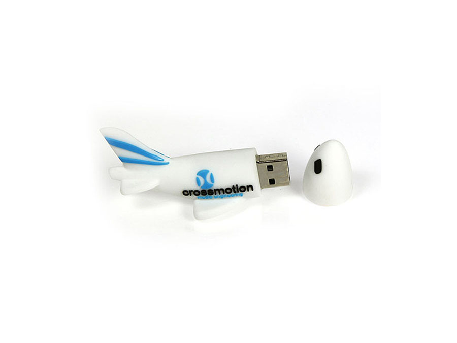 crossmotion Flugzeug USB-Stick mit eingearbeitetem Logo