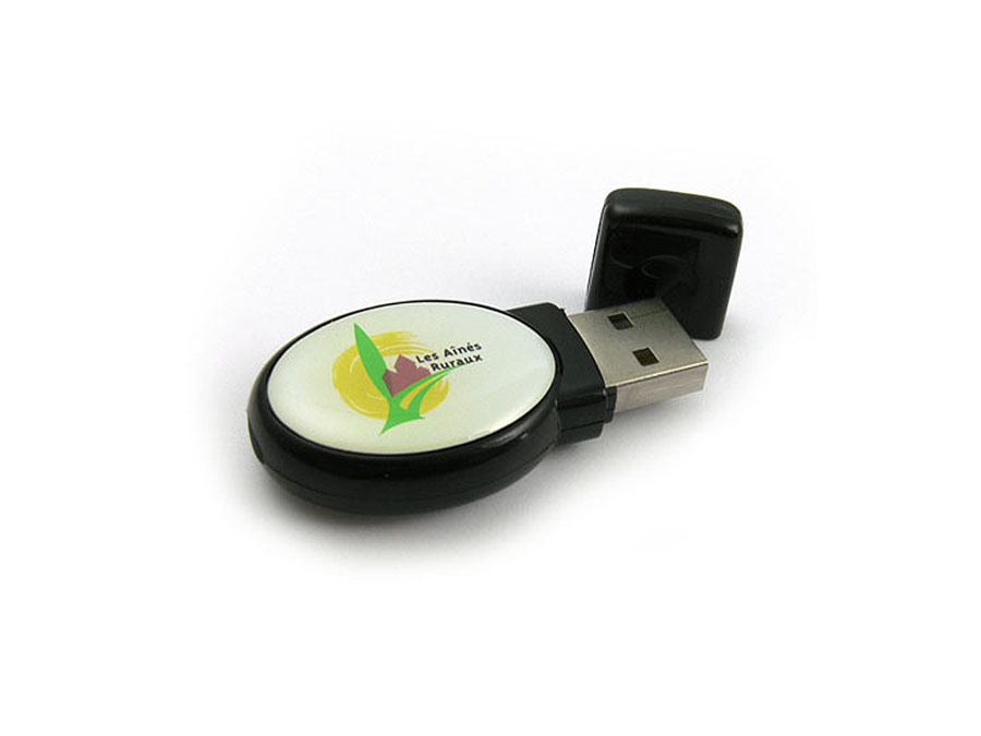 Doming USB-Stick mit 3D aufkleber und Logo als Digitaldruck