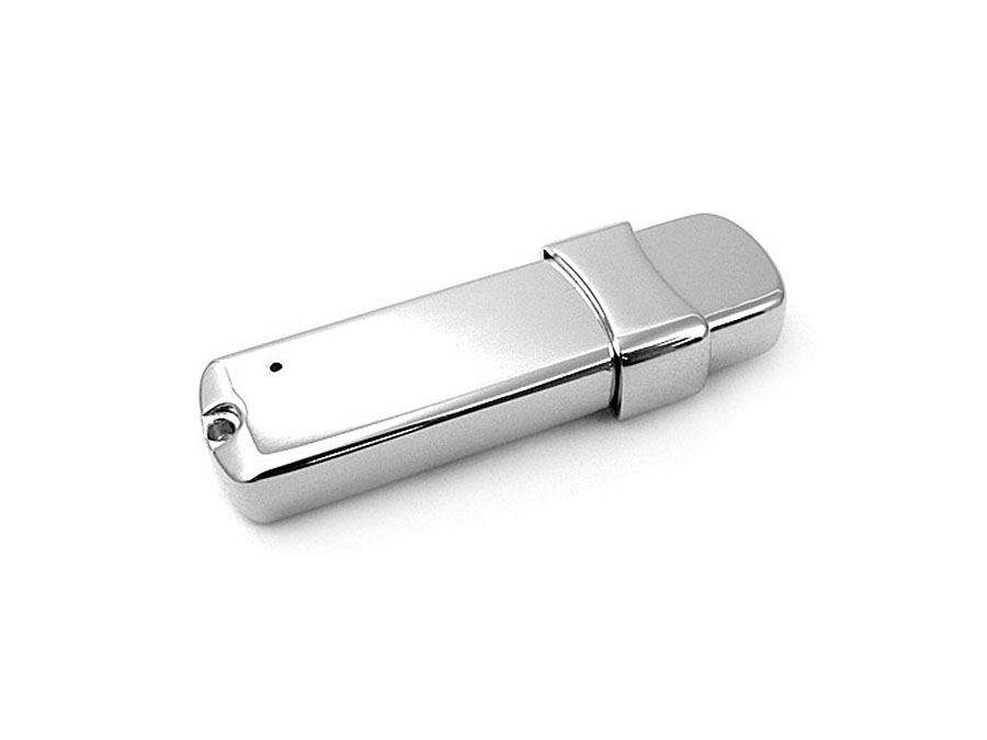 Glänzender hochwertiger USB-Stick aus Metall