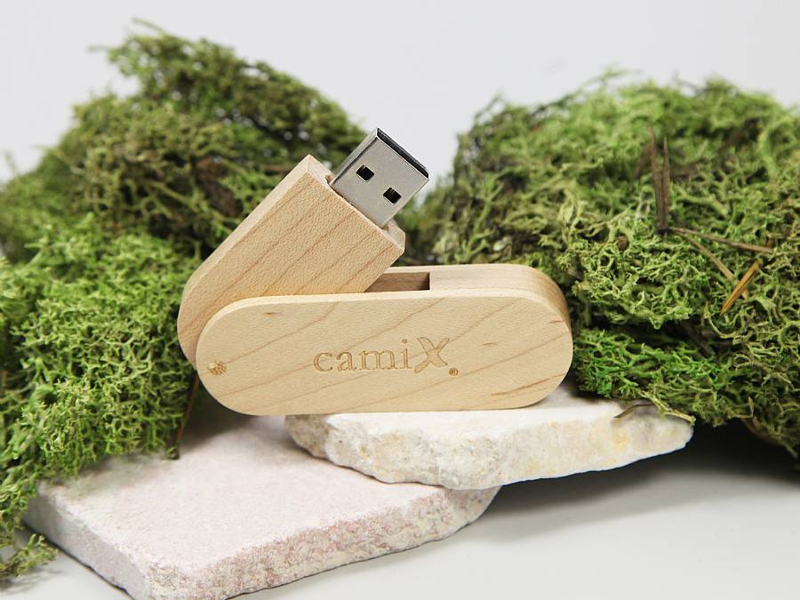 holz usb stick mit gravur firmen logo twister