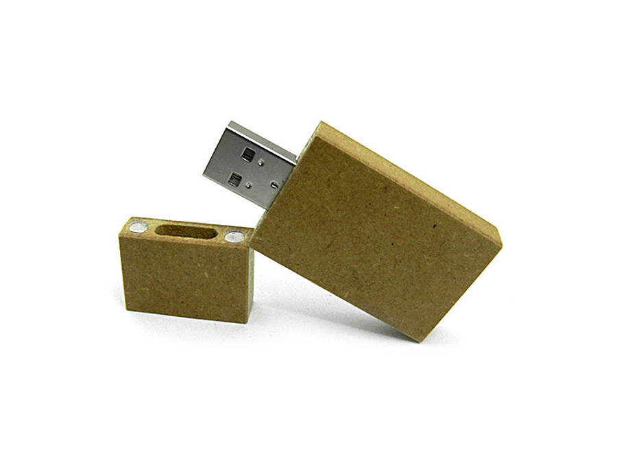 Werbe USB-Stick mit Logo aus MDF Holz Hartfaserplatte