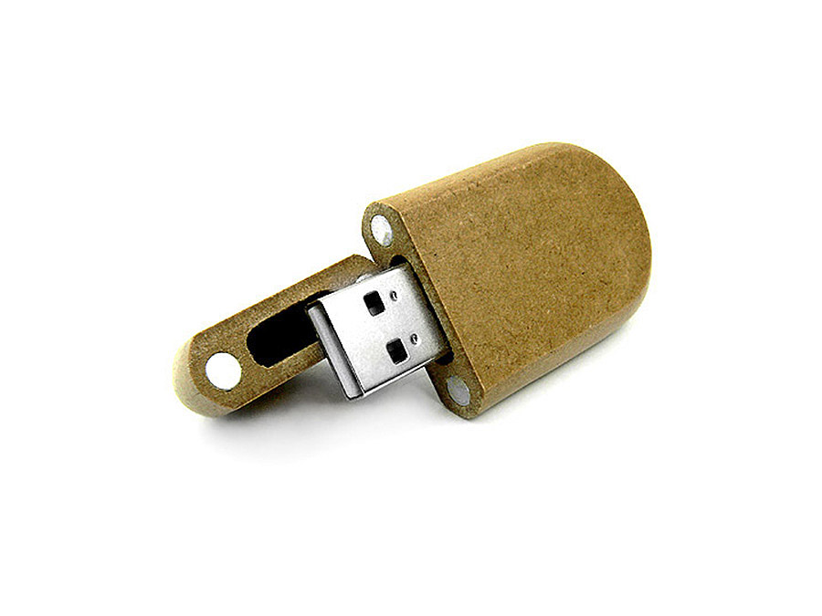 Werbe USB-Stick mit Logo aus MDF Holz Hartfaserplatte