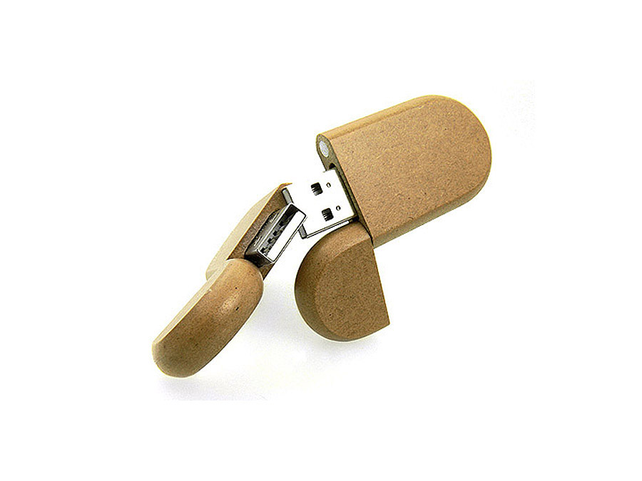 Holz MDF Hartfaserplatte USB-Stick mit Logo als Werbegeschenk