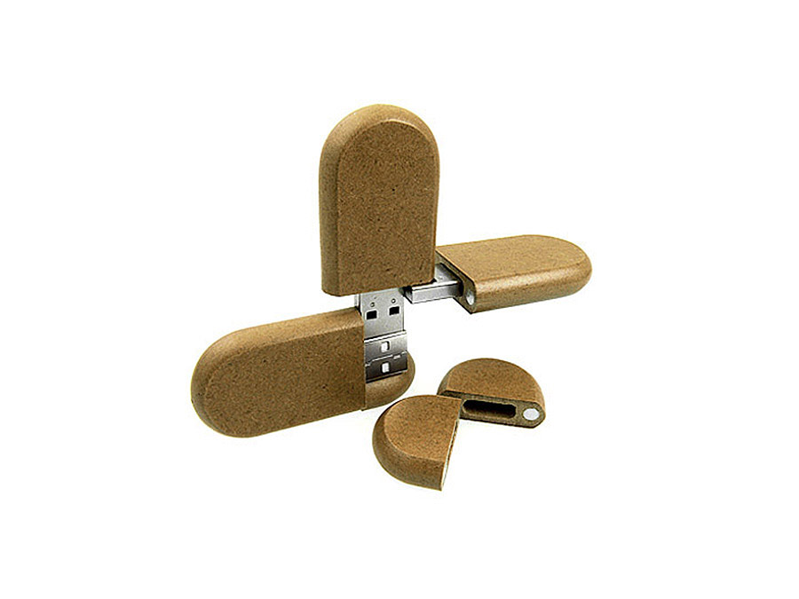 MDF USB-Stick mit Upcycling Charakter - Gravur mit Logo möglich