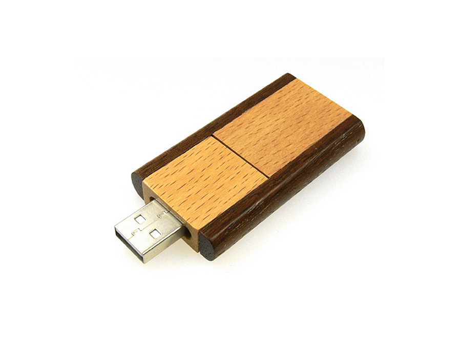 Holz USB Stick mit Logogravur Ökologisch