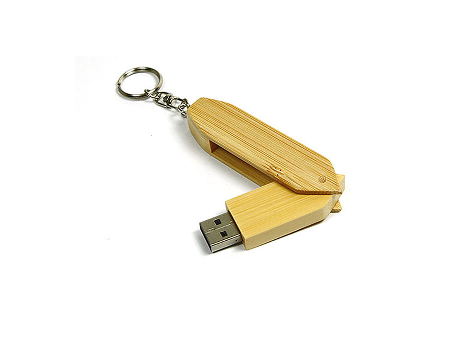 Eleganter langer Holz USB-Stick mit Logo
