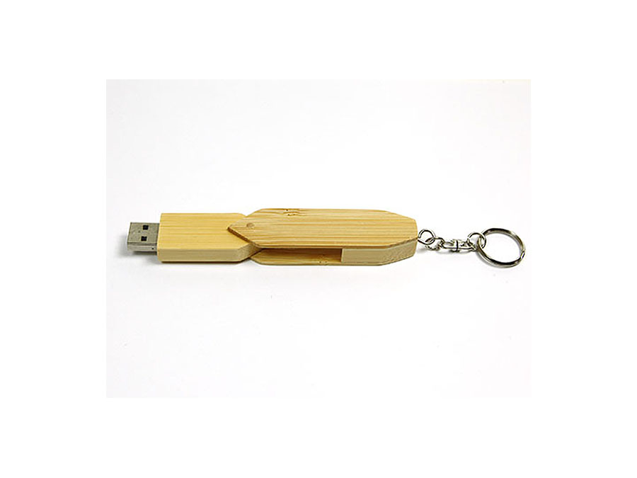 Eleganter langer Holz USB-Stick mit Logo