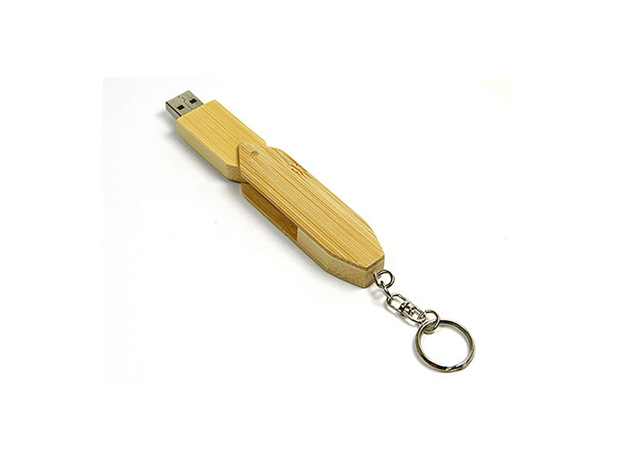 Eleganter langer Holz USB-Stick mit Logo