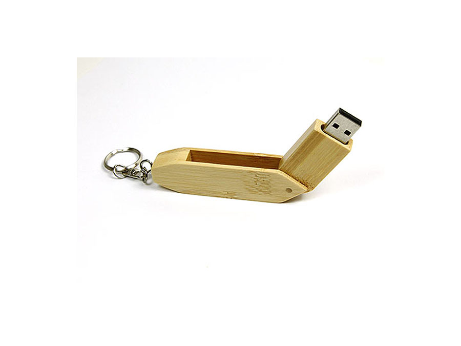 Eleganter langer Holz USB-Stick mit Logo