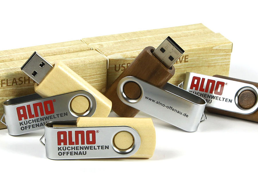 Alno Küchenwelt USB-Stick zum drehen aus Holz
