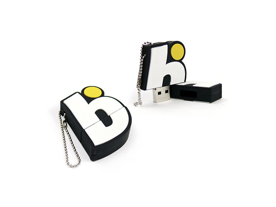 Individueller USB-Stick in der Form des bwin Logos