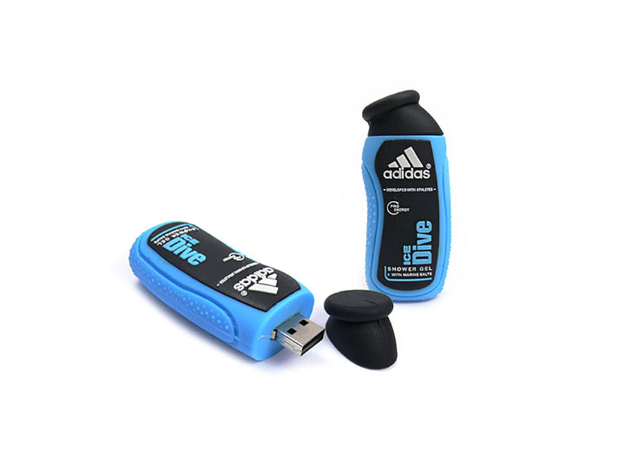 Individueller USB-Stick in der Form eines Adidas Duschgels