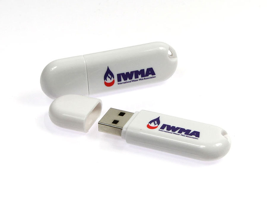 IWMA Werbeartikel USB-Stick mit zweifarbigen Logo bedruckt