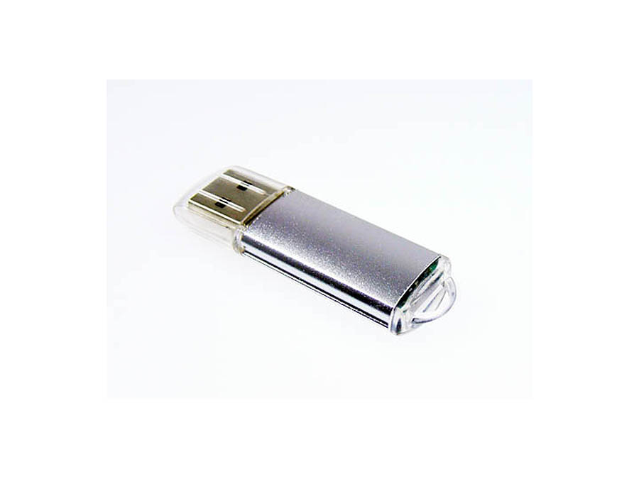 Kleiner Werbeartikel USB-Sticks aus Metall in silber