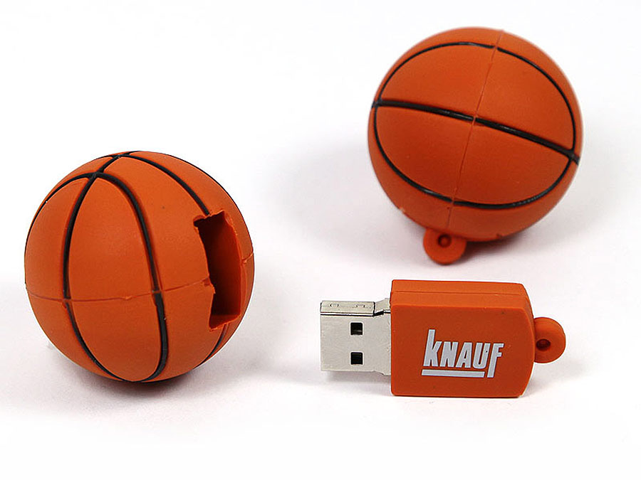 Knauf Basketball USB-Stick mit Logo bedruckt