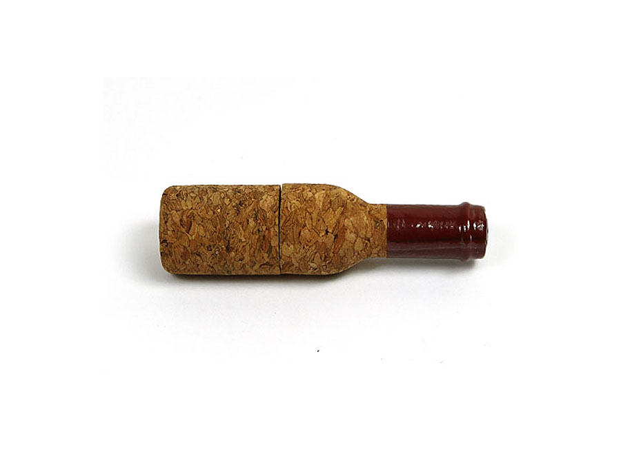 USB-Stick Weinflasche aus Korkenmit Logo