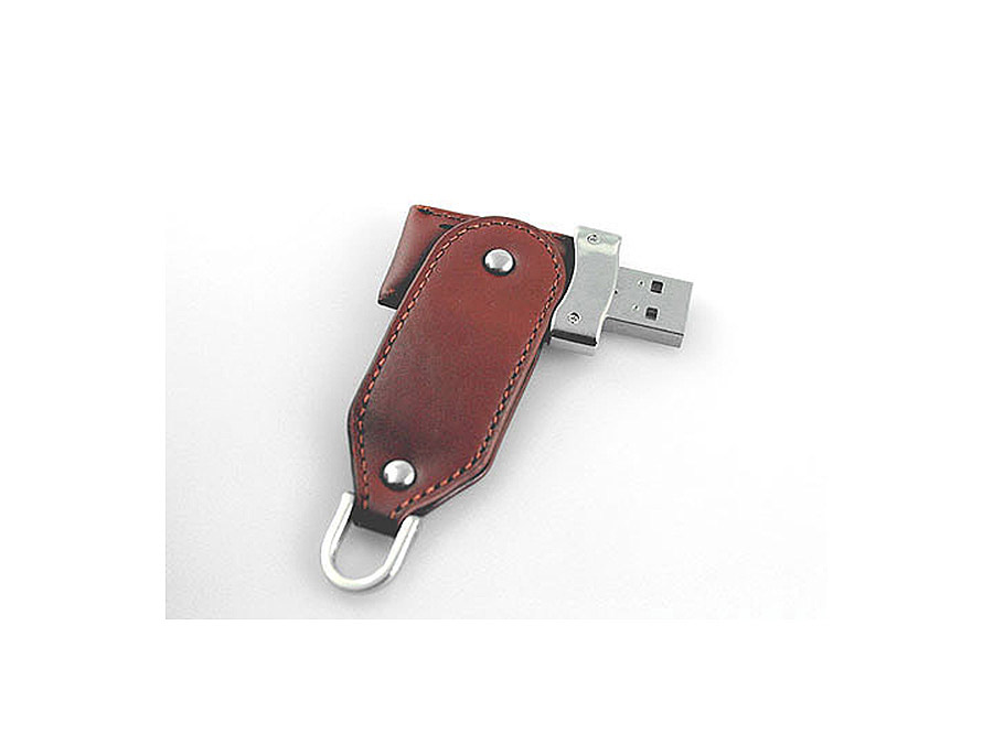 LEDER USB-Stick mit Branding Lederprägung