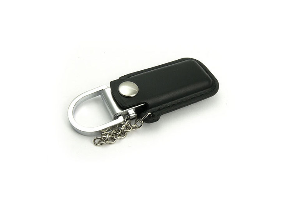Metall USB-Stick mit Ledertasche und Kette