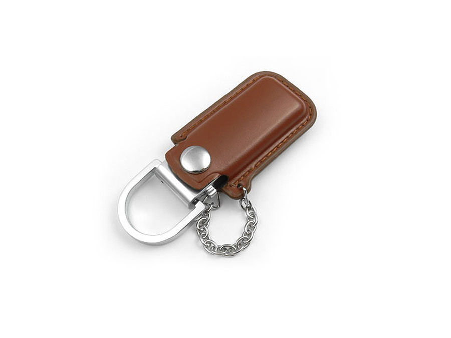 Metall USB-Stick mit Ledertasche und Kette