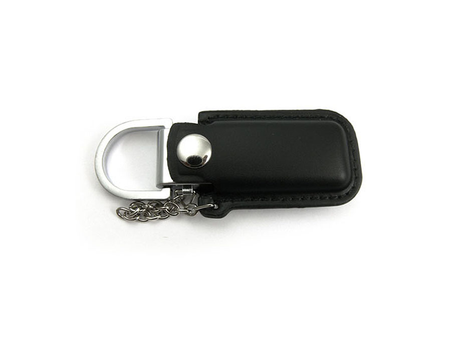 Metall USB-Stick mit Ledertasche und Kette