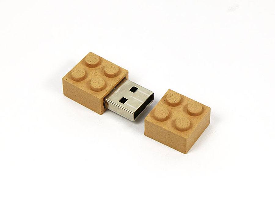 Lego ähnlicher Werbeartikel USB-Stick aus PLA Kunststoff
