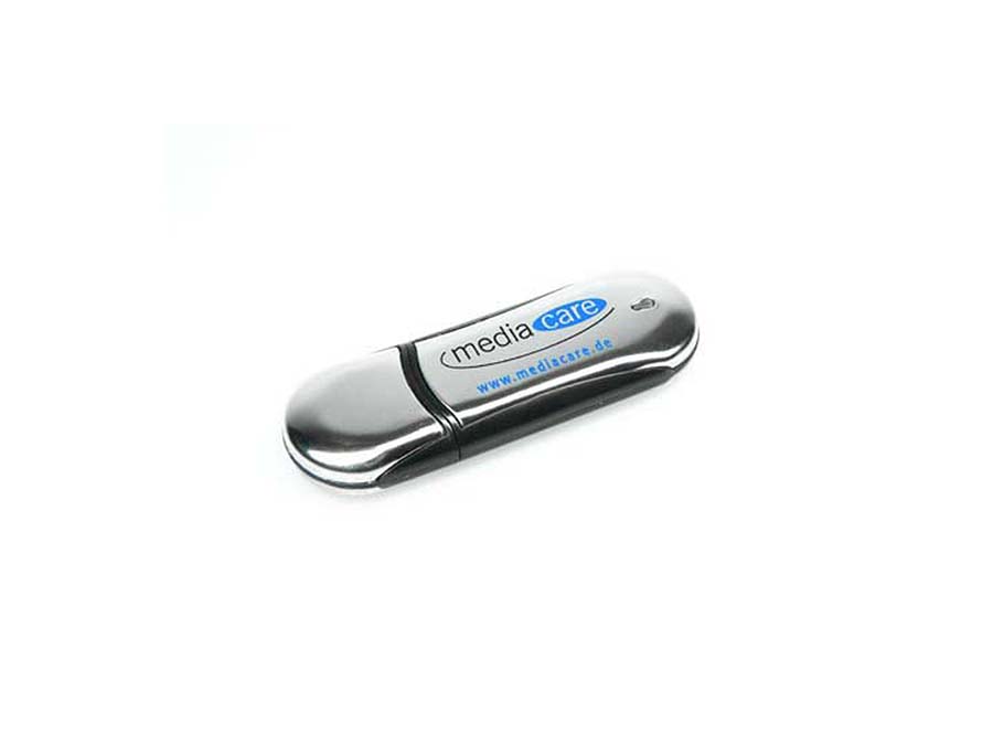 mediacare USB-Stick aus Kunststoff und Metall