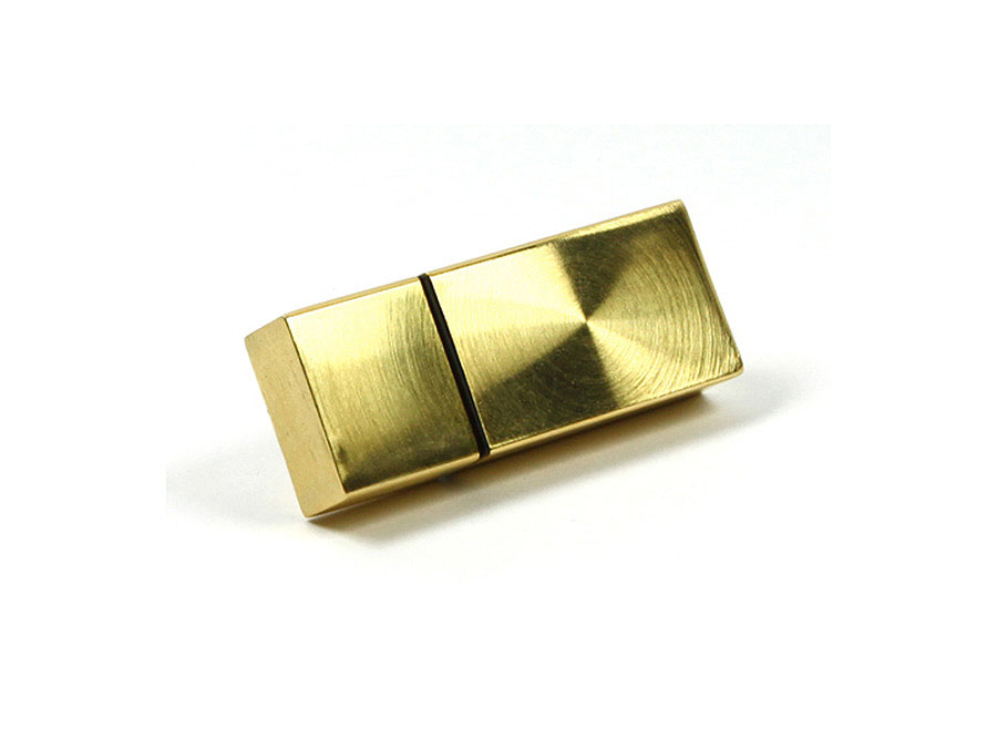 Metall USB Stick Gold mit Logo für Firmenevents mit Datenbespielung