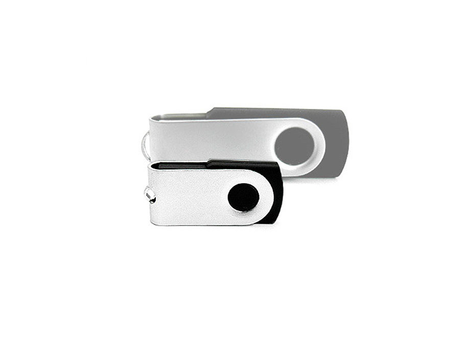 Mini Twister USB-Stick mit Bügel zum drehen bedrucken udn gravieren eines logos