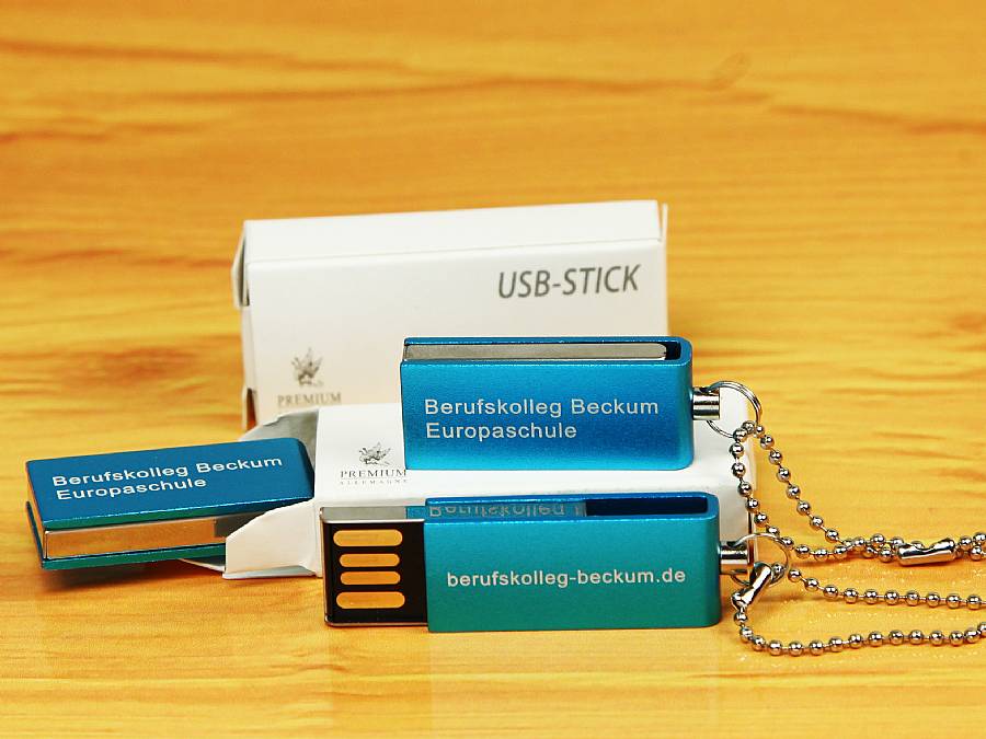 mini usb drehstick mit logo