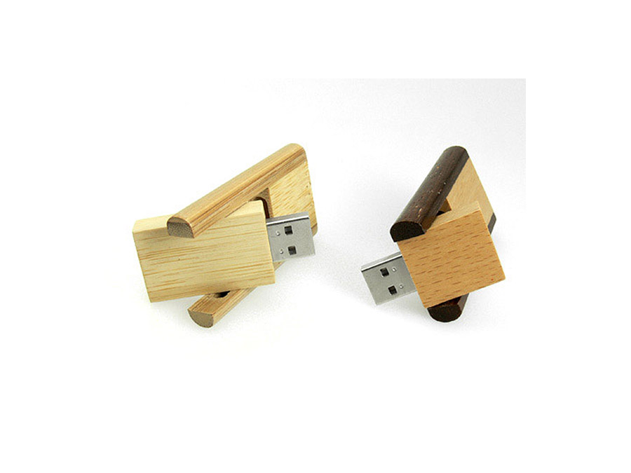 ökologischer Holz USB Stick mit Logo bedrucken