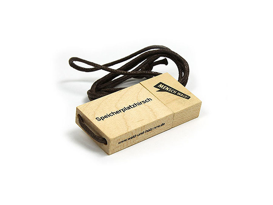 USB-Stick Holz Platzhirsch