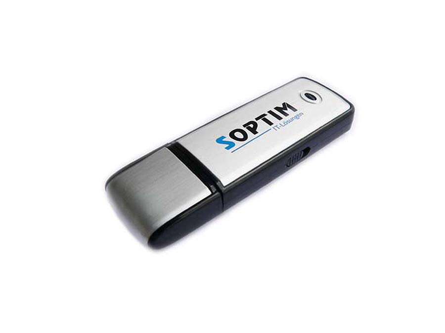 Soptim Aluminium USB-Stick mit zweifarbigen Aufdruck