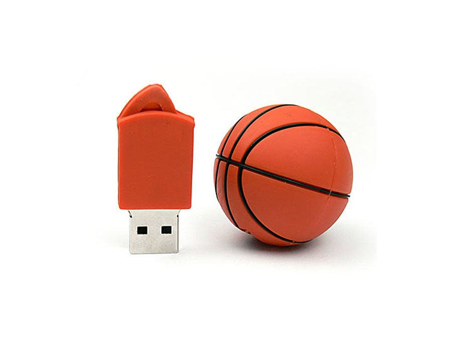 sport Werbeartikel orangener Basketball USB-Stick